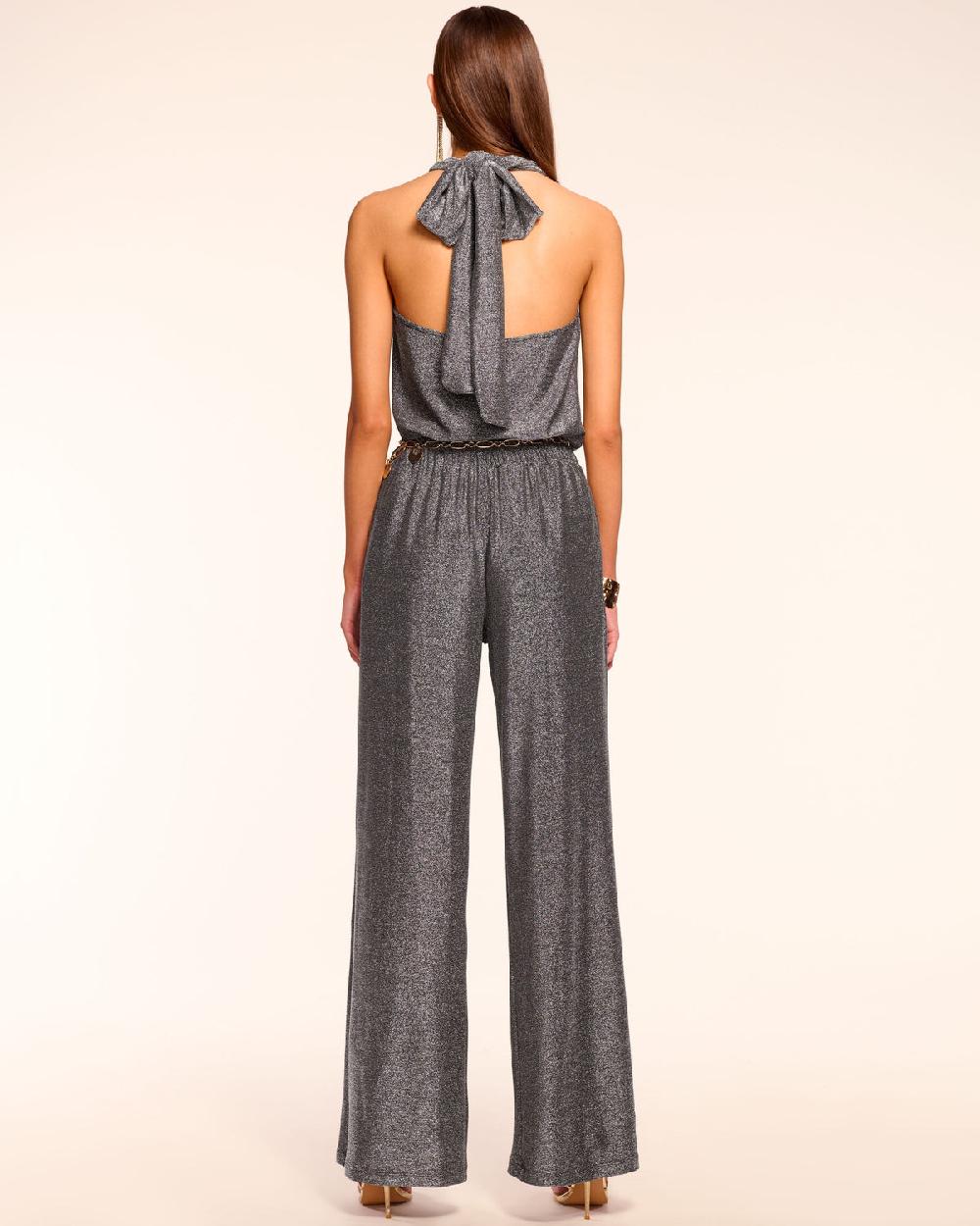 Ramy Brook Ginger Sparkle Knit Halter Jumpsuit