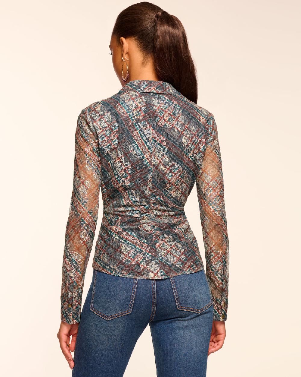 Ramy Brook Hamilton Mesh Long Sleeve Top
