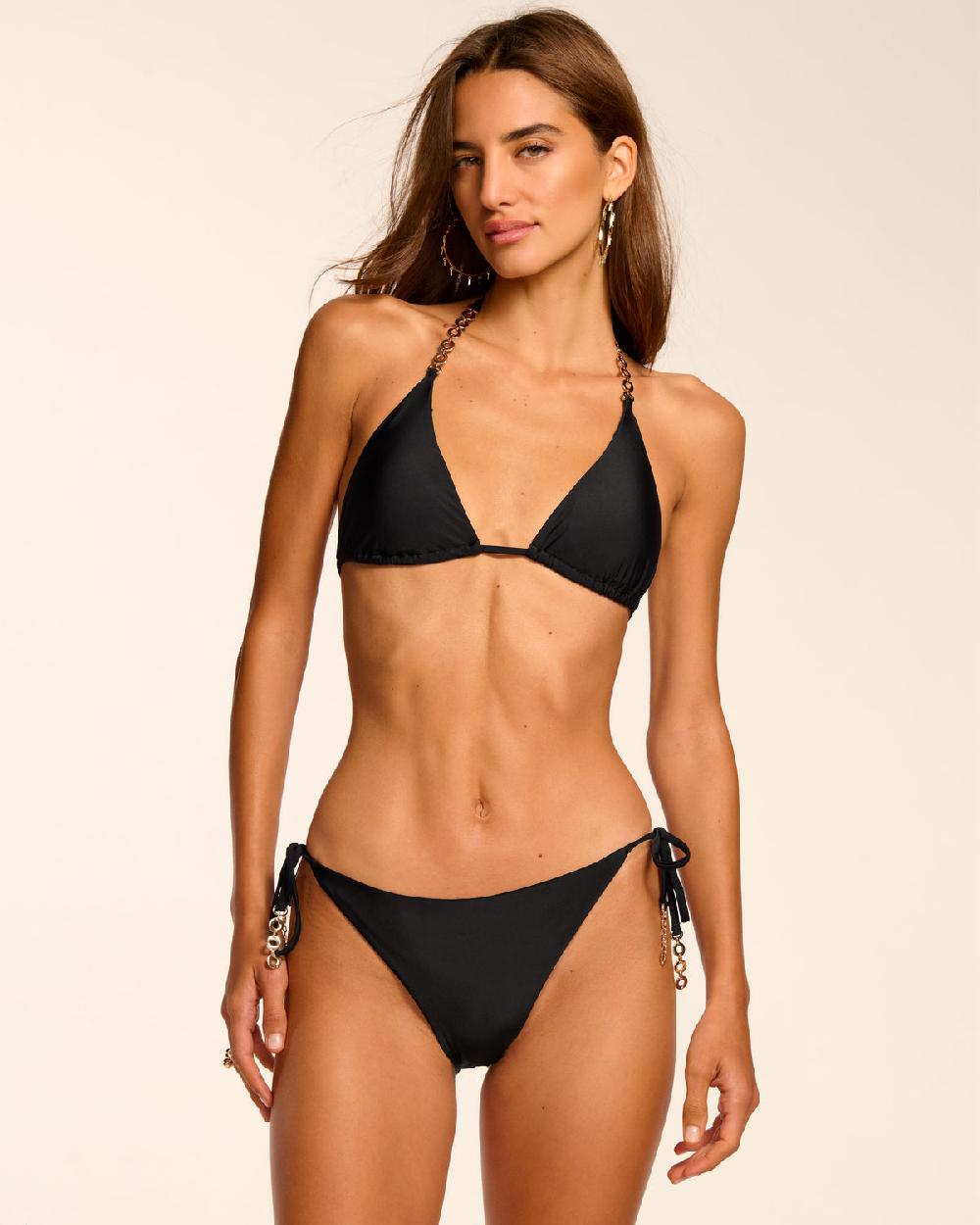 Ramy Brook Heather Embellished Tie Bikini Bottom