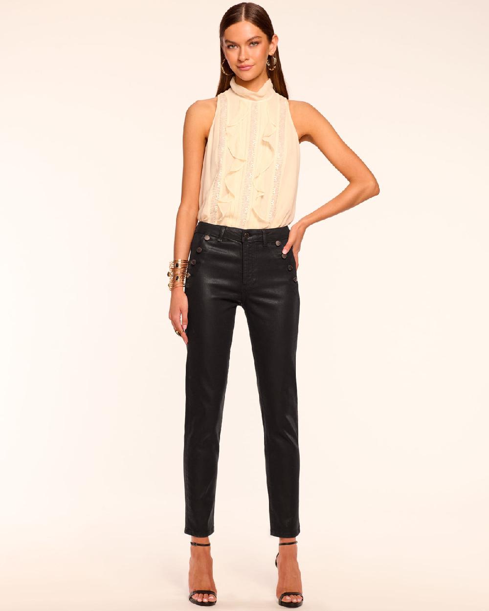Ramy Brook Helena Coated High-Rise Skinny Jean