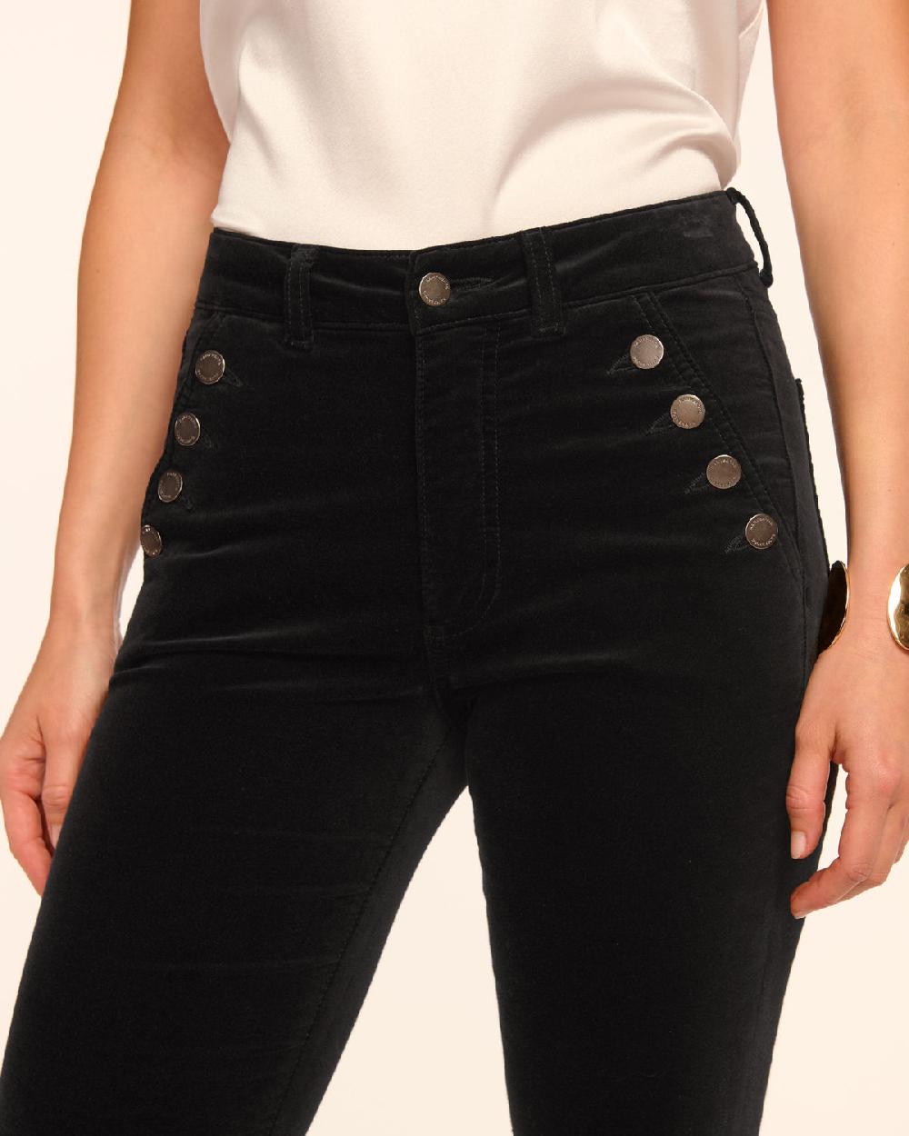 Ramy Brook Helena High-Rise Velvet Flare Jean