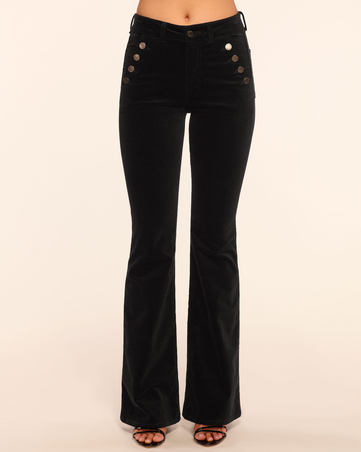 ramy brook Helena High-Rise Velvet Flare Jean