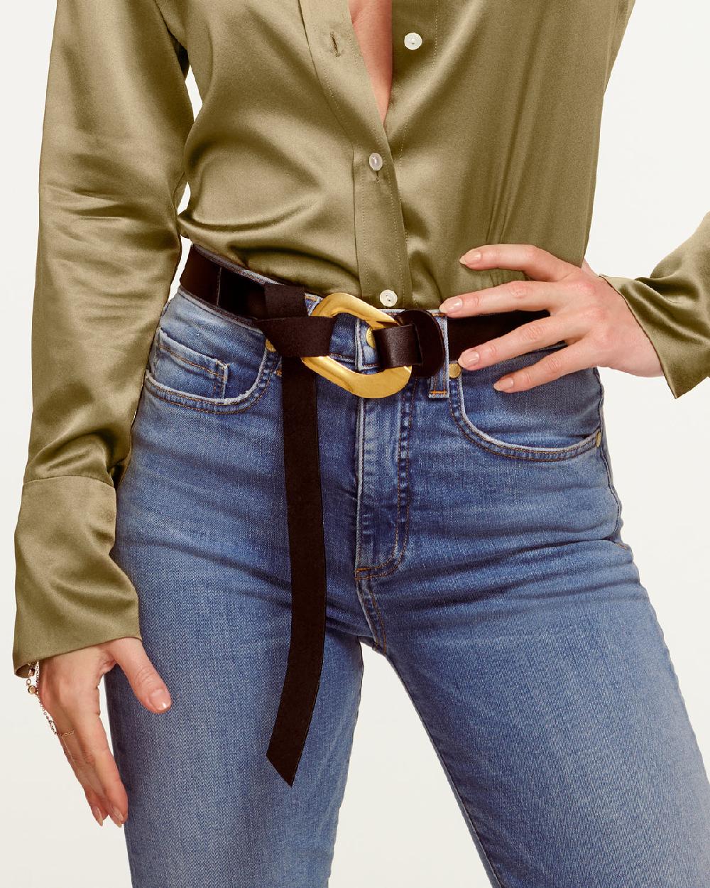 Ramy Brook Ines Leather Tie Belt