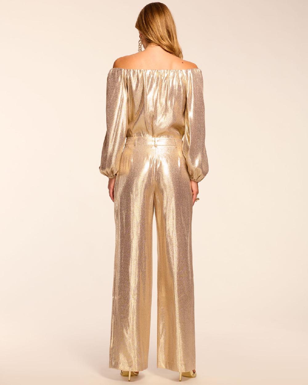 Ramy Brook Izzy Silk Lamé Wide Leg Pant