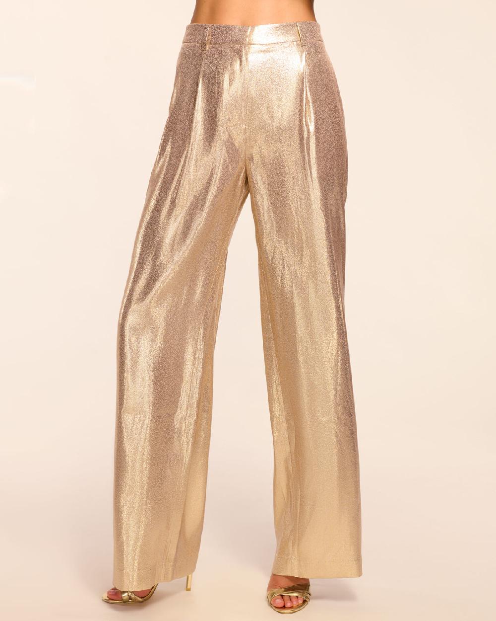ramy brook Izzy Silk Lamé Wide Leg Pant