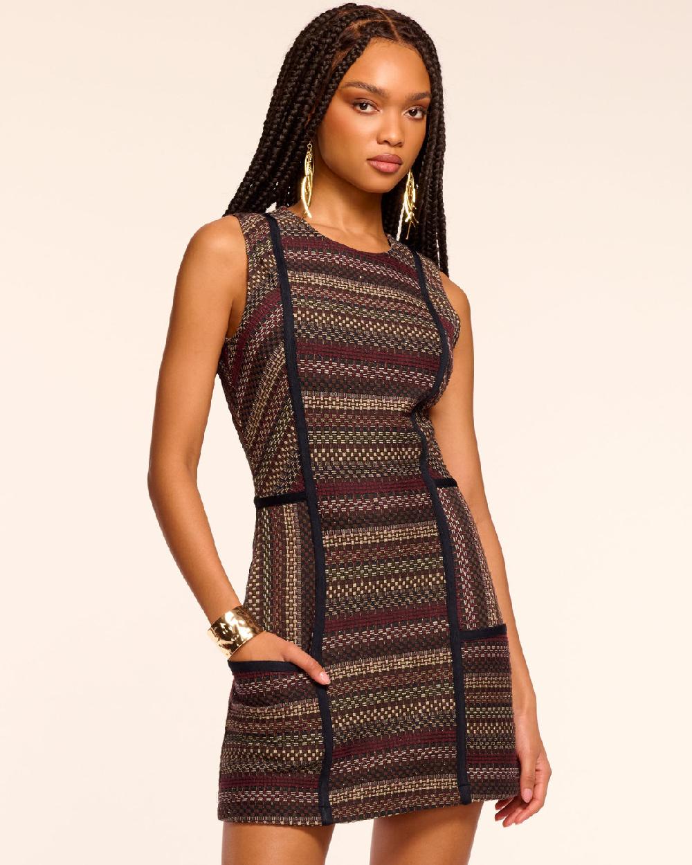 ramy brook Jeanette Tweed Sleeveless Mini Dress