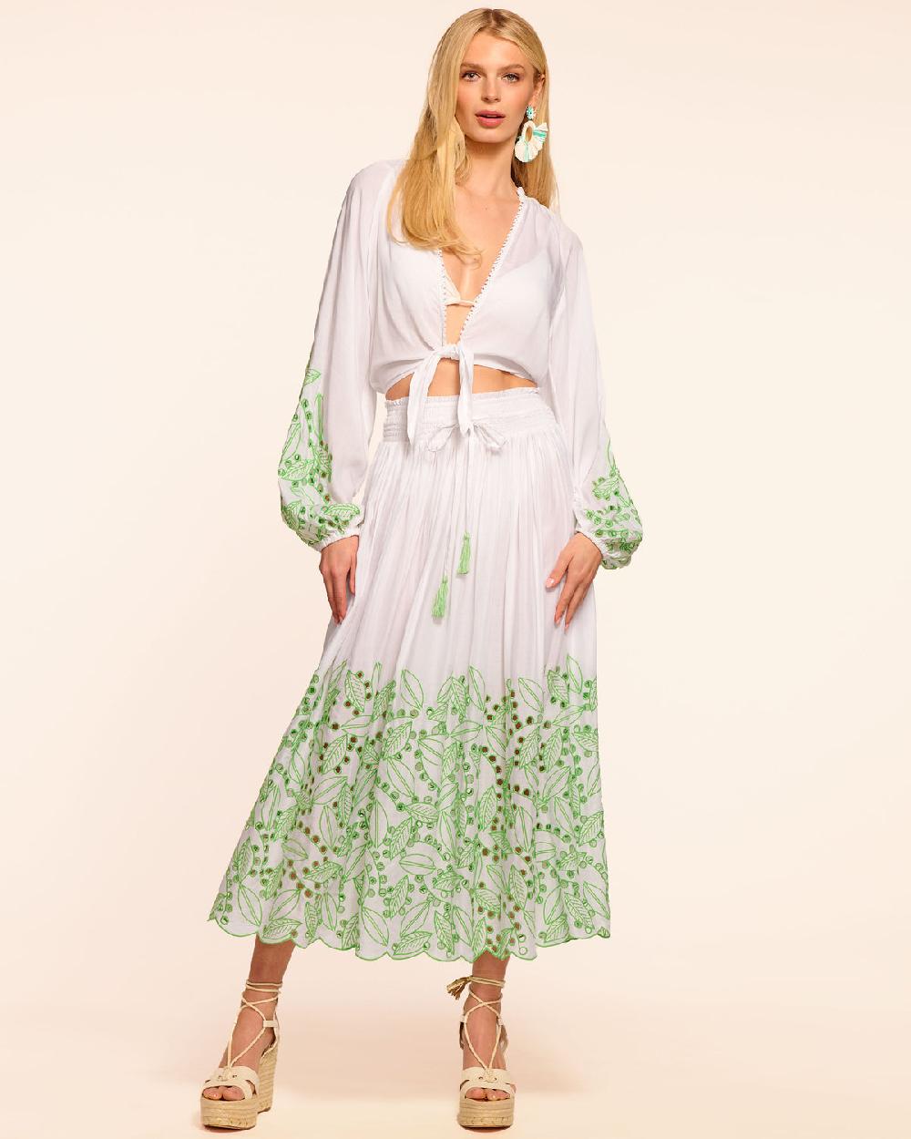 Ramy Brook Jenning Coverup Eyelet Maxi Skirt