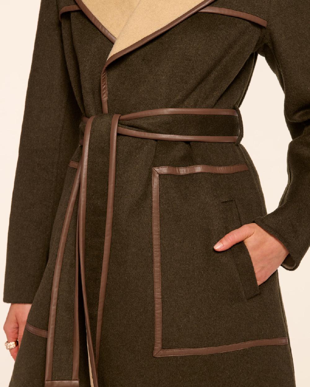 Ramy Brook Josie Wool Blend Belted Coat