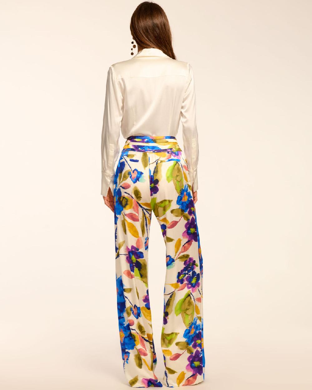 Ramy Brook Joss Printed Silk Wide Leg Pant