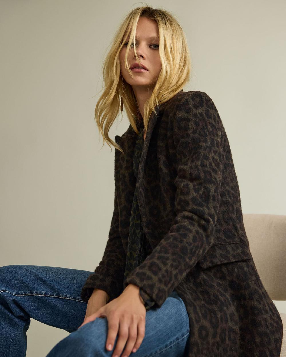 Ramy Brook Julia Printed Wool Blend Coat