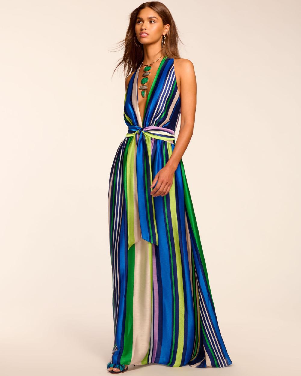 ramy brook Kamil Plunging Sleeveless Maxi Dress