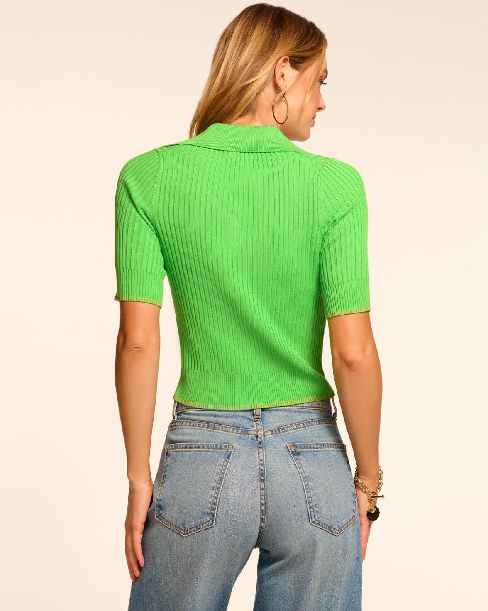 Ramy Brook Kelly Ribbed Short Sleeve Sweater