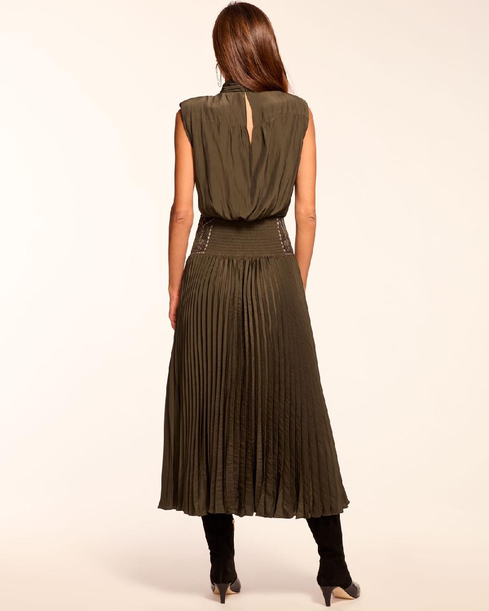 Ramy Brook Kimberly Embellished Pleated Midi Dress