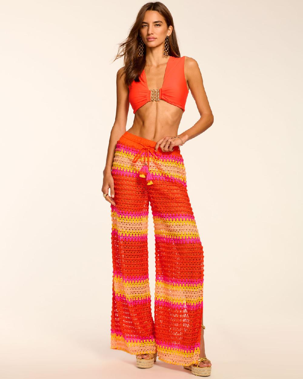 Ramy Brook Larsa Crochet Wide Leg Coverup Pant