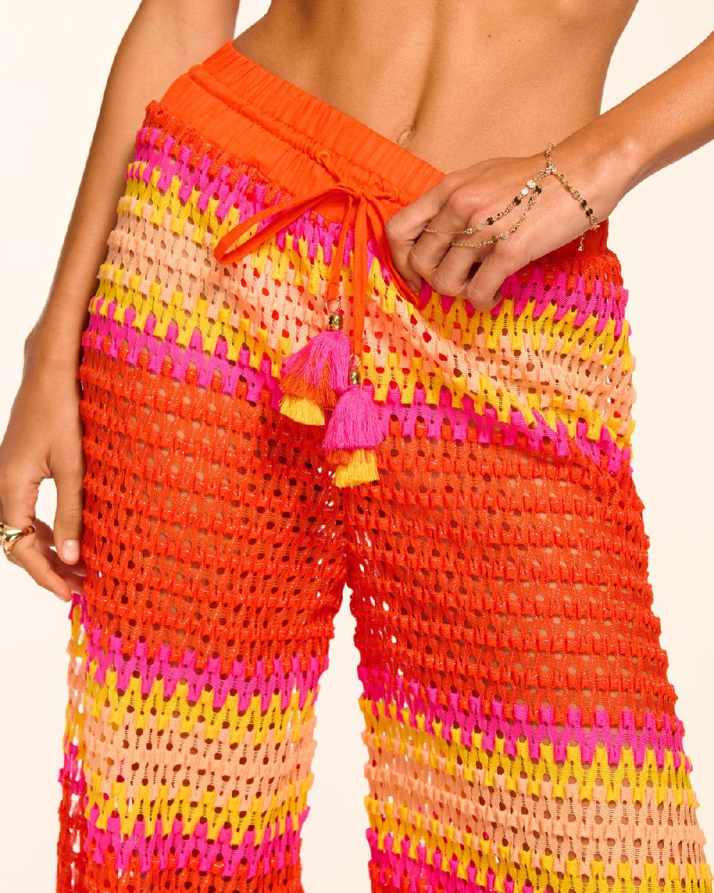 Ramy Brook Larsa Crochet Wide Leg Coverup Pant