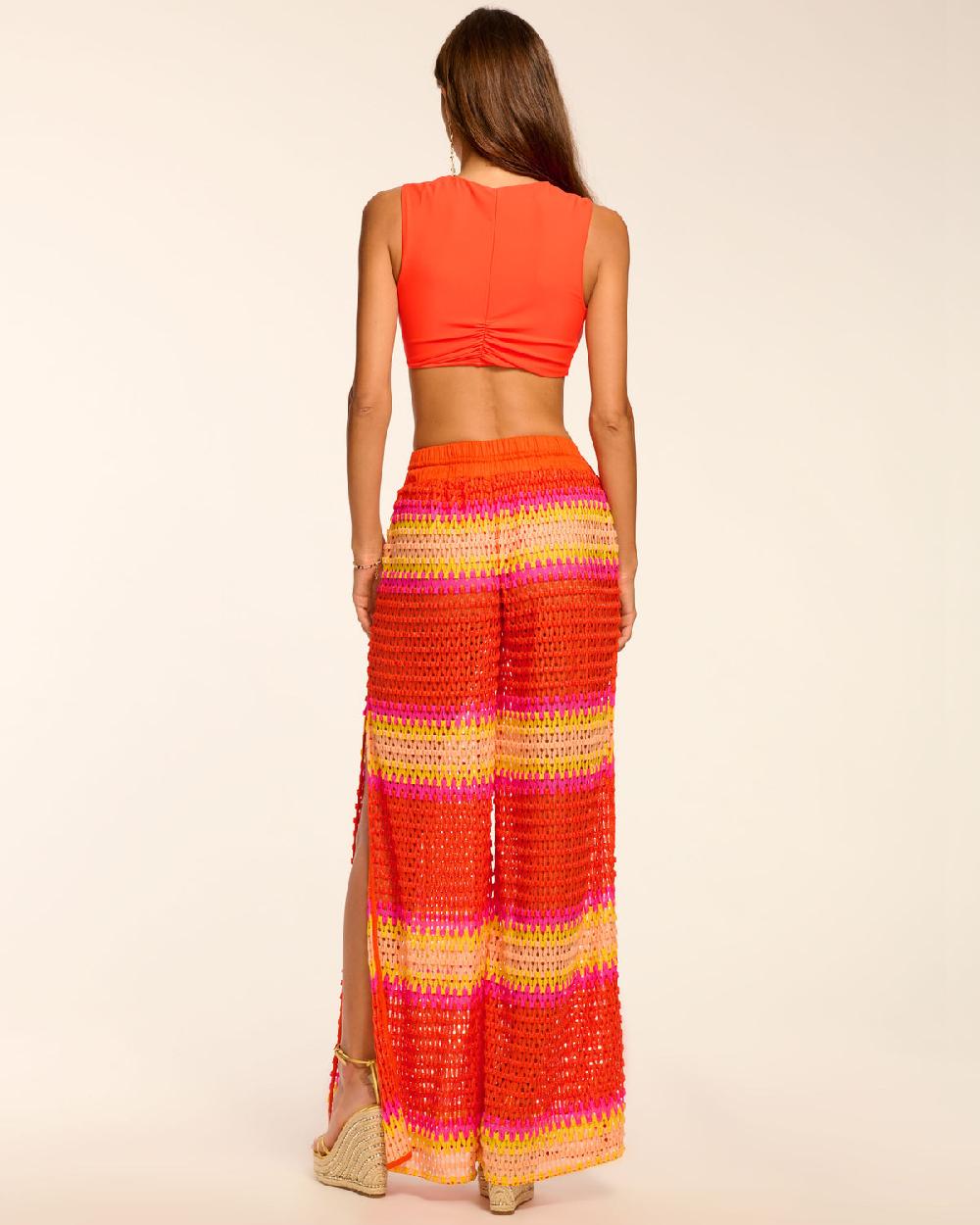 Ramy Brook Larsa Crochet Wide Leg Coverup Pant