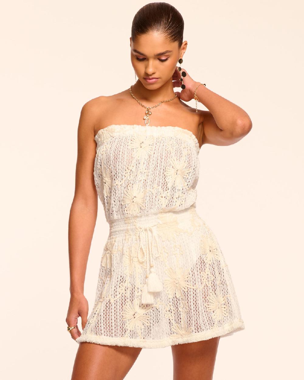 ramy brook Lauryn Embroidered Coverup Mini Dress