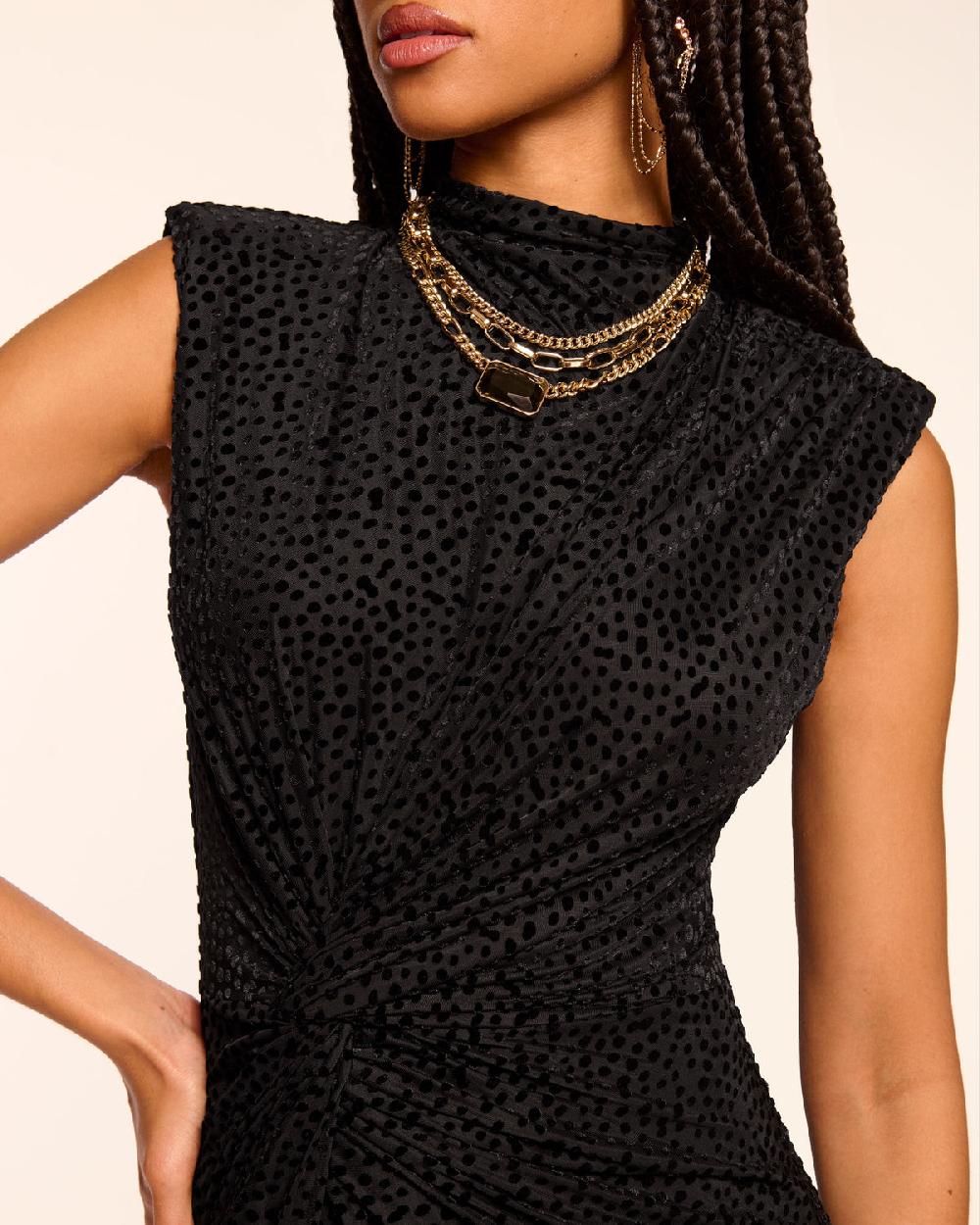 Ramy Brook Lee Velvet Burnount Midi Dress