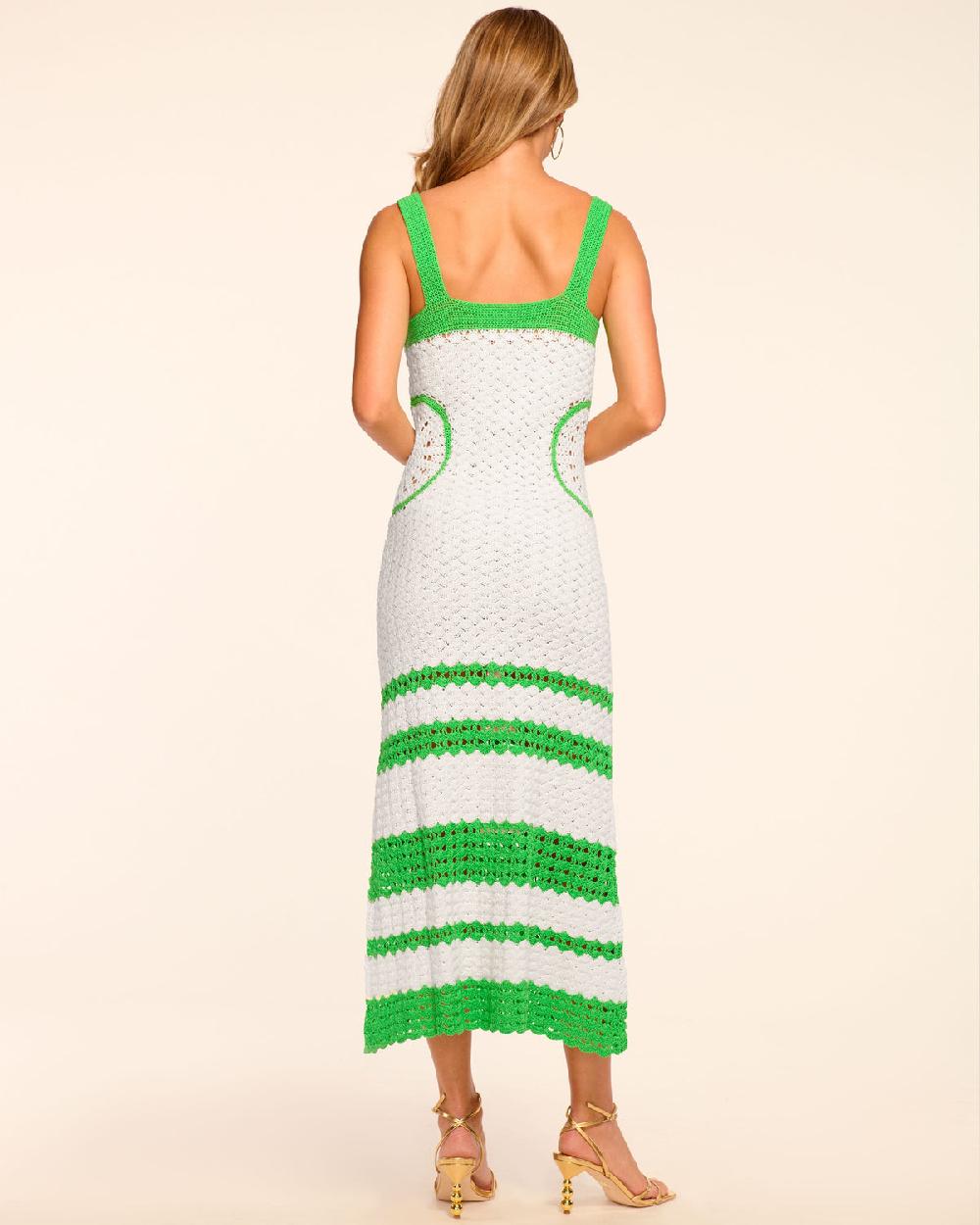 Ramy Brook Lindsay Colorblock Crochet Maxi Dress