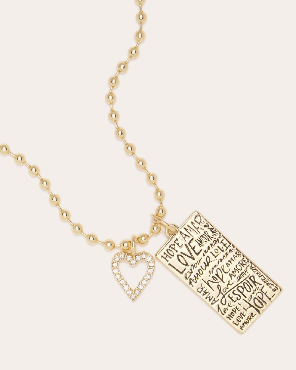 Ramy Brook Love Engraved Charm Necklace