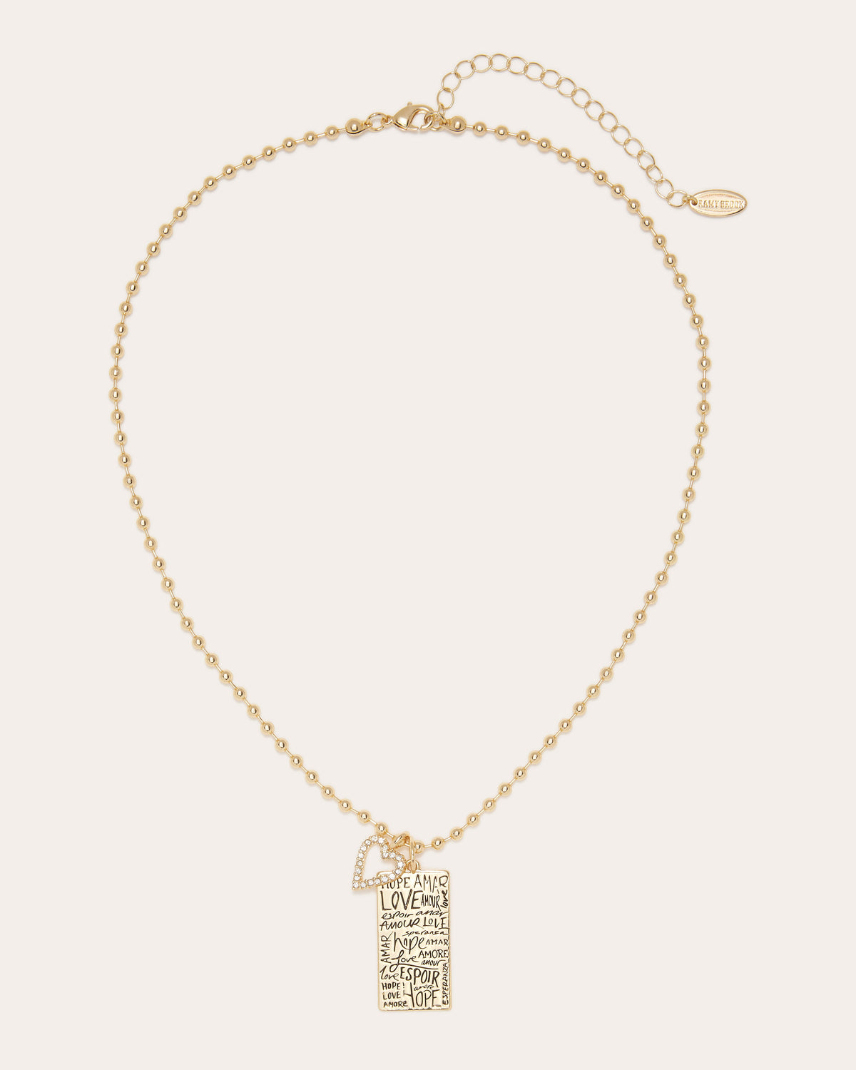 ramy brook Love Engraved Charm Necklace
