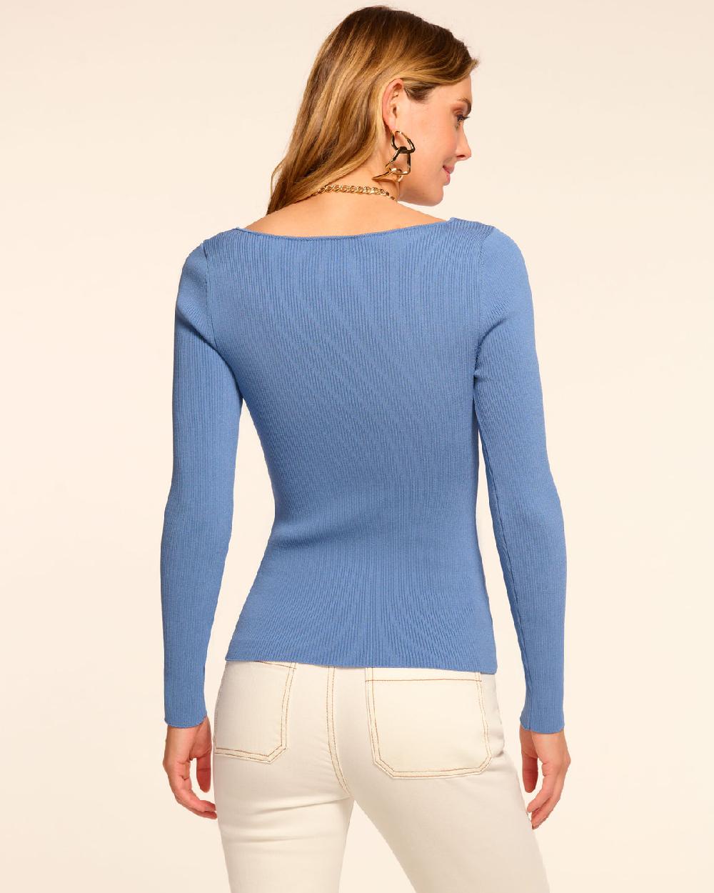 Ramy Brook Lylia Long Sleeve Ribbed Knit Top