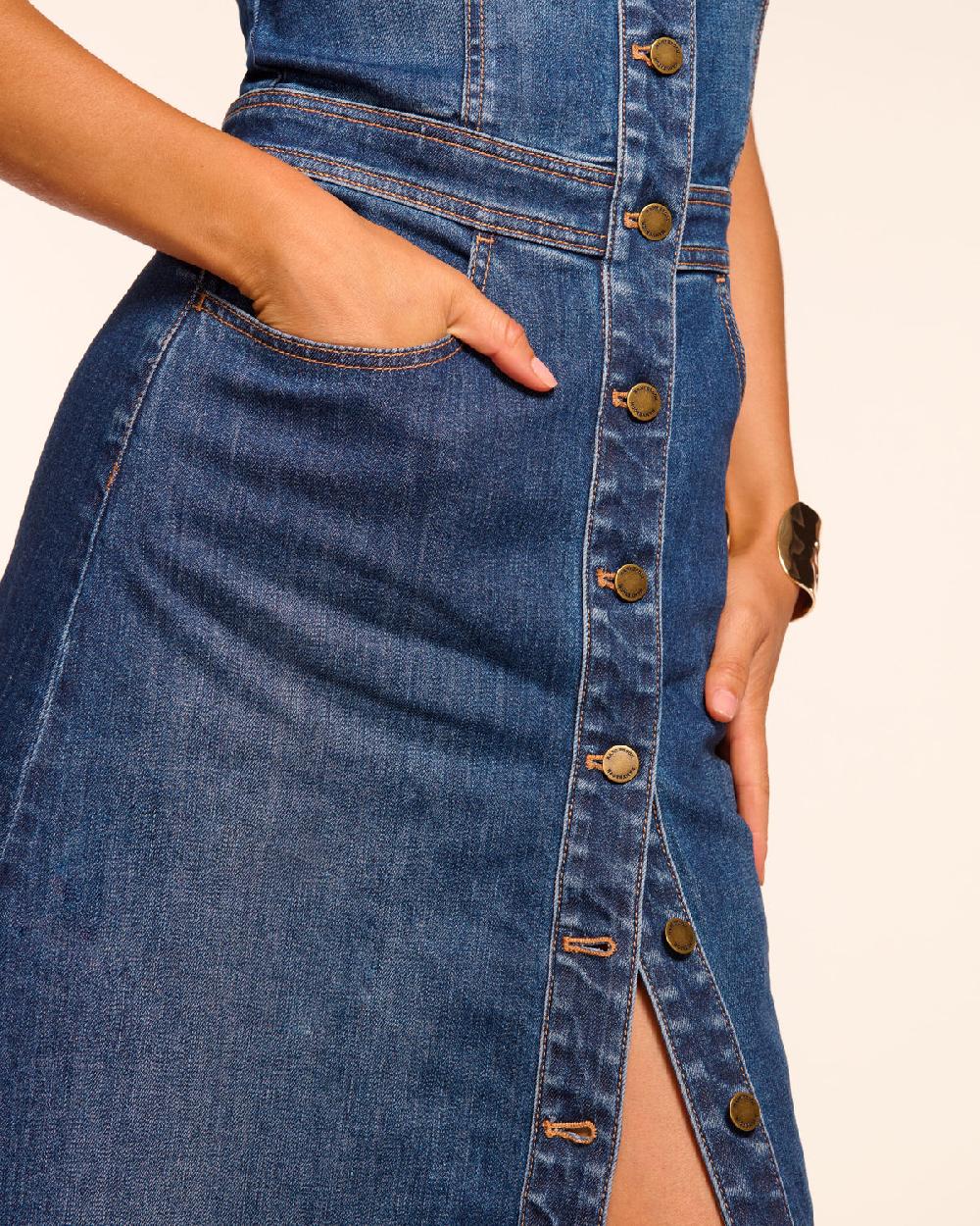 Ramy Brook Madeleine Sleeveless Denim Maxi Dress