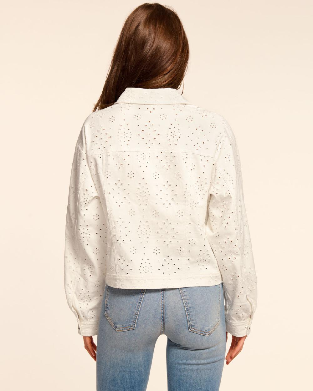Ramy Brook Martha Eyelet Denim Jacket