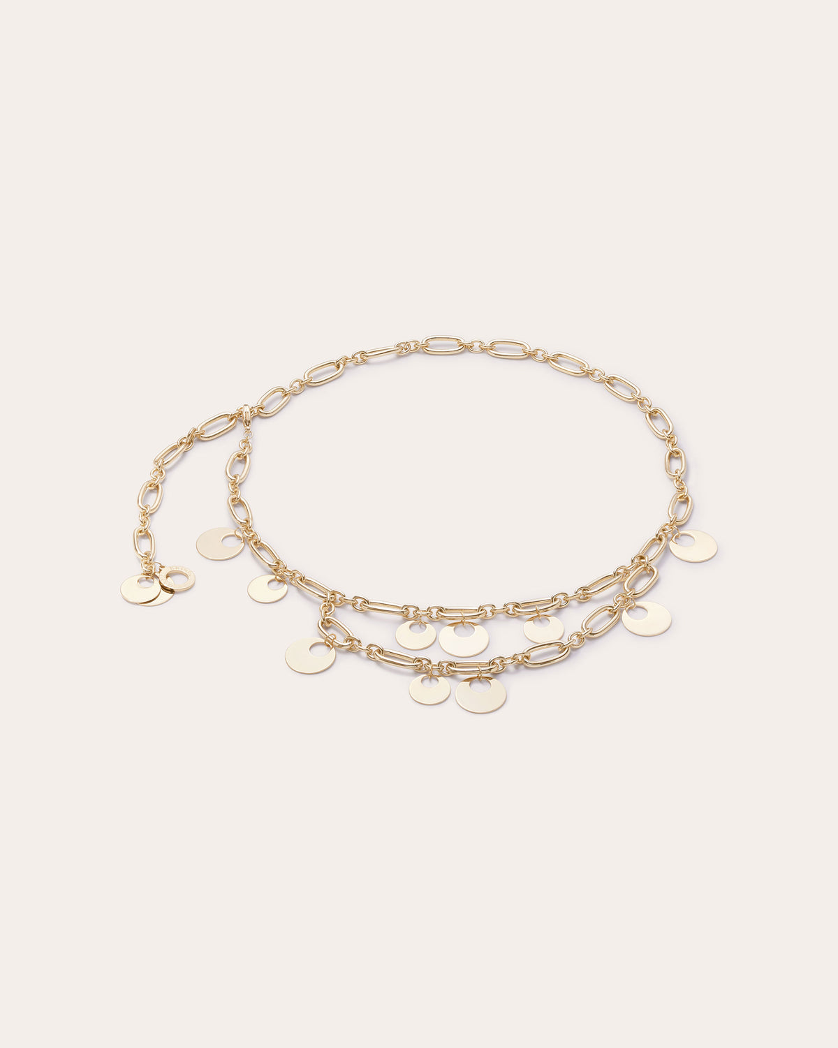 ramy brook Mckayla Paillette Charm Chain Belt