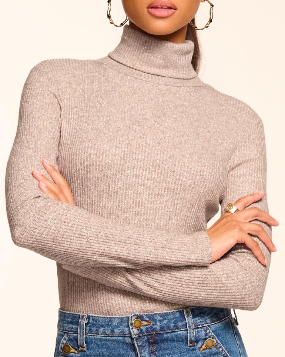 Ramy Brook Meeghan Ribbed Knit Turtleneck Top