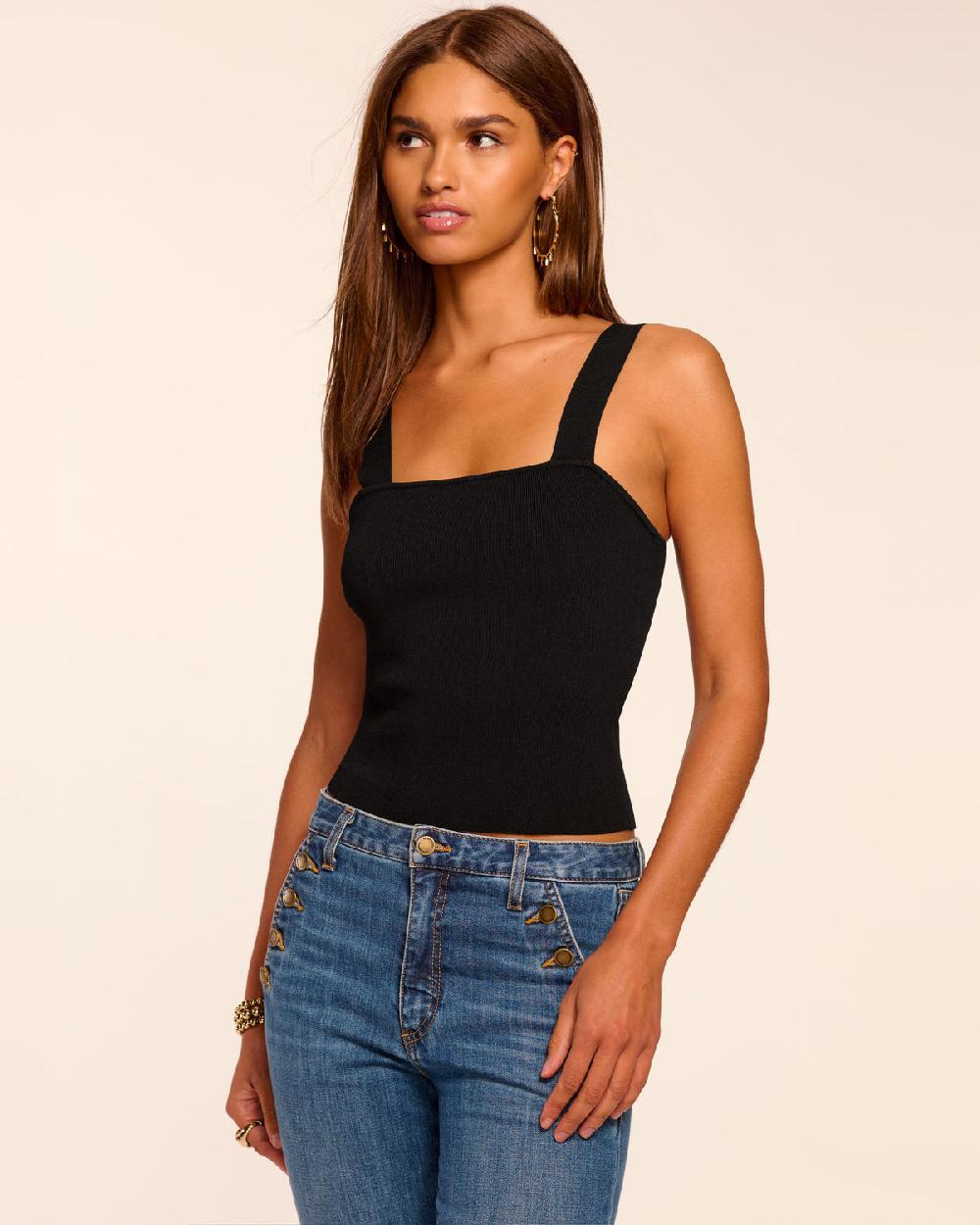 ramy brook Merie Ribbed Knit Tank Top