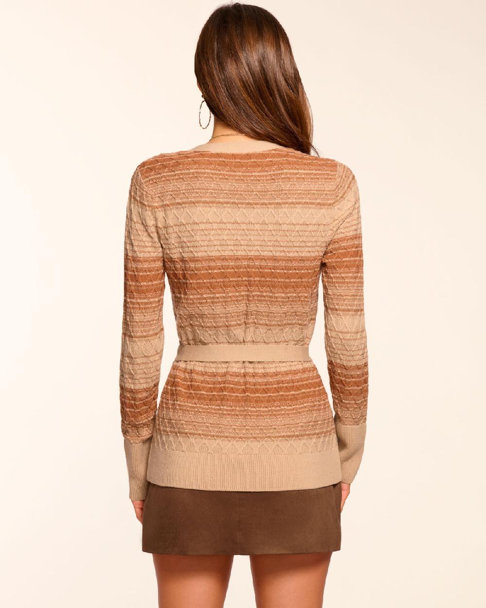 Ramy Brook Michelle Cable Knit Cardigan Sweater