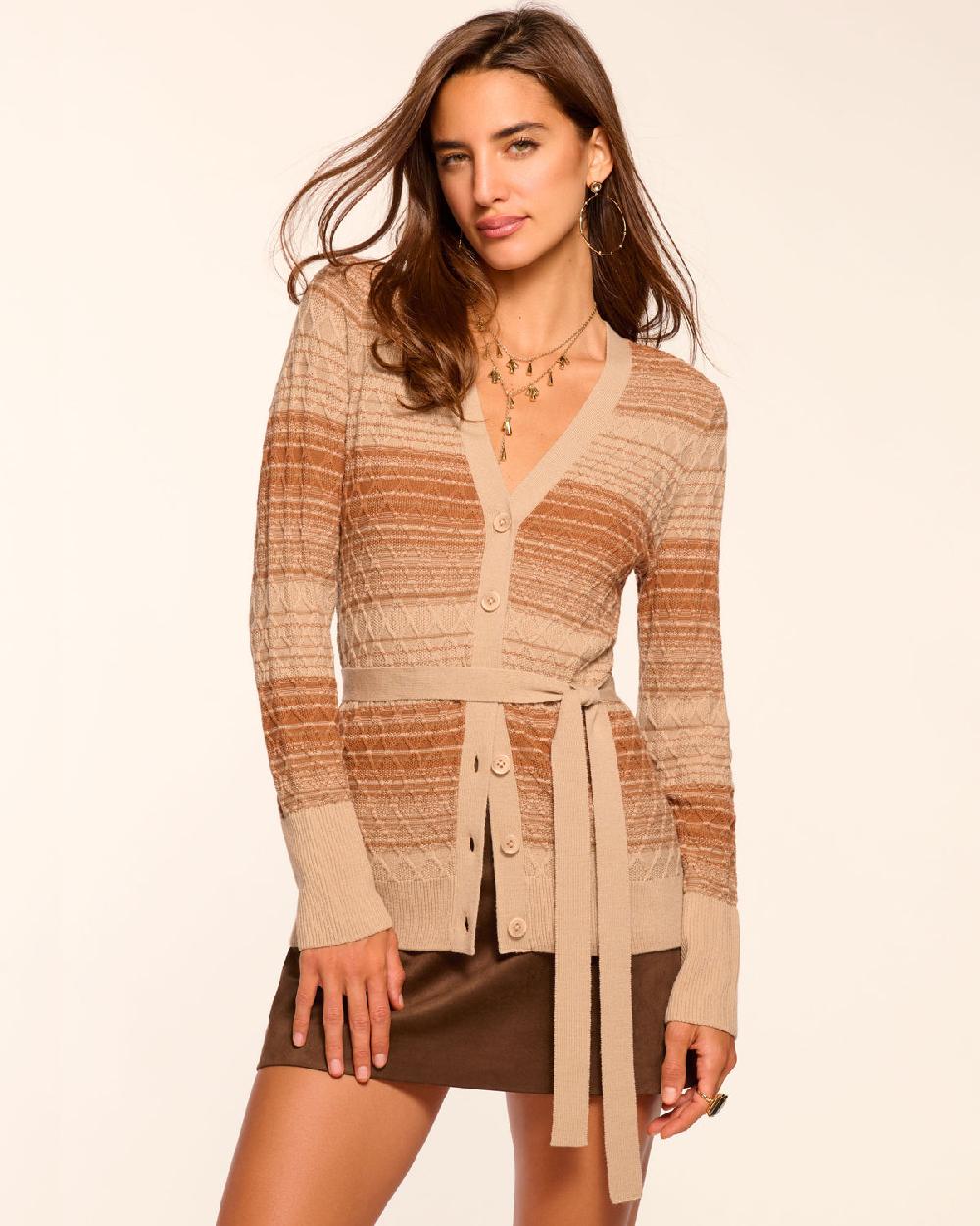 ramy brook Michelle Cable Knit Cardigan Sweater