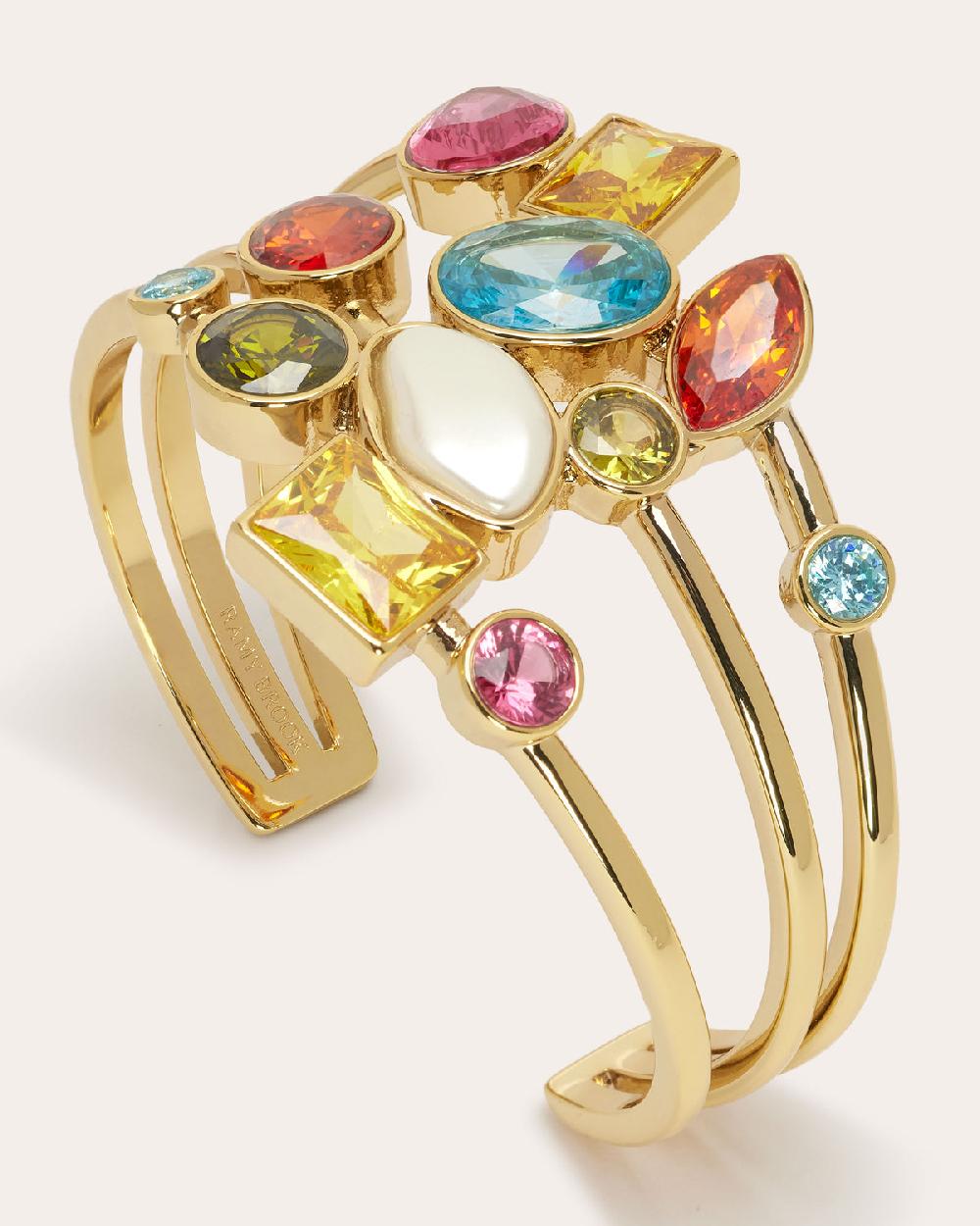 Ramy Brook Millie Multicolor Stone Cuff Bracelet