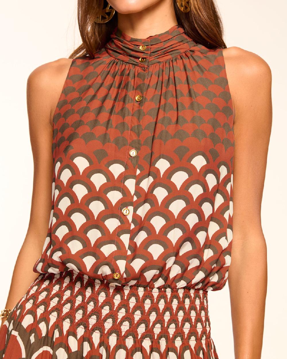 Ramy Brook Mindie Sleeveless Smocked Mini Dress