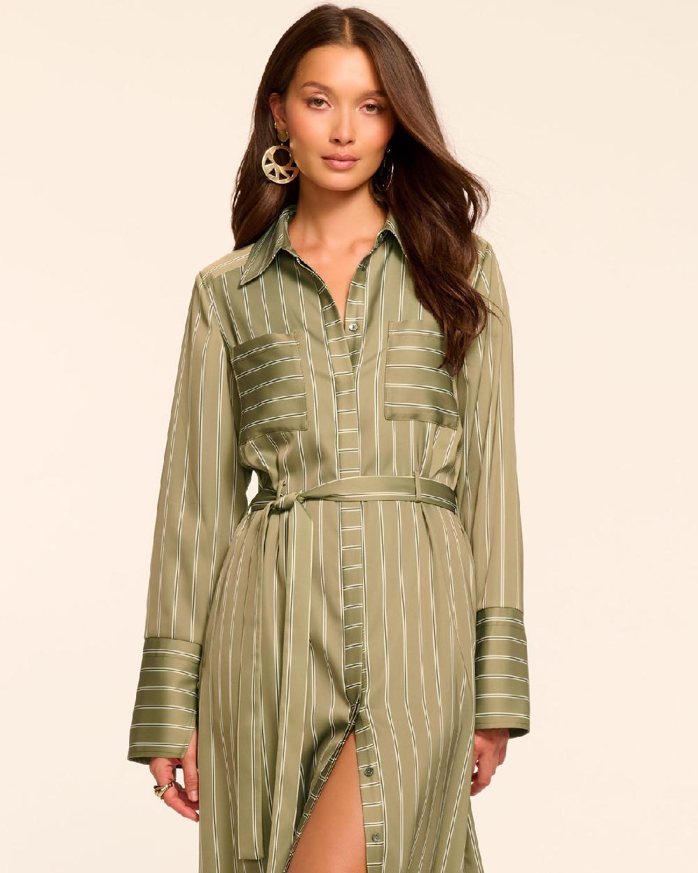 Ramy Brook Miriam Button Down Shirt Midi Dress