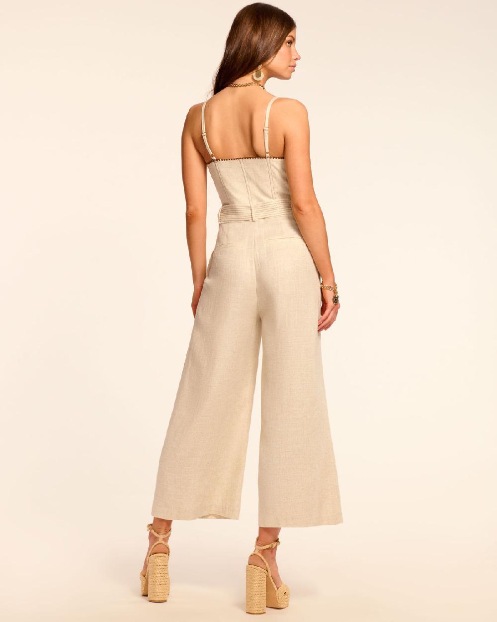 Ramy Brook Nadia Linen Cropped Jumpsuit