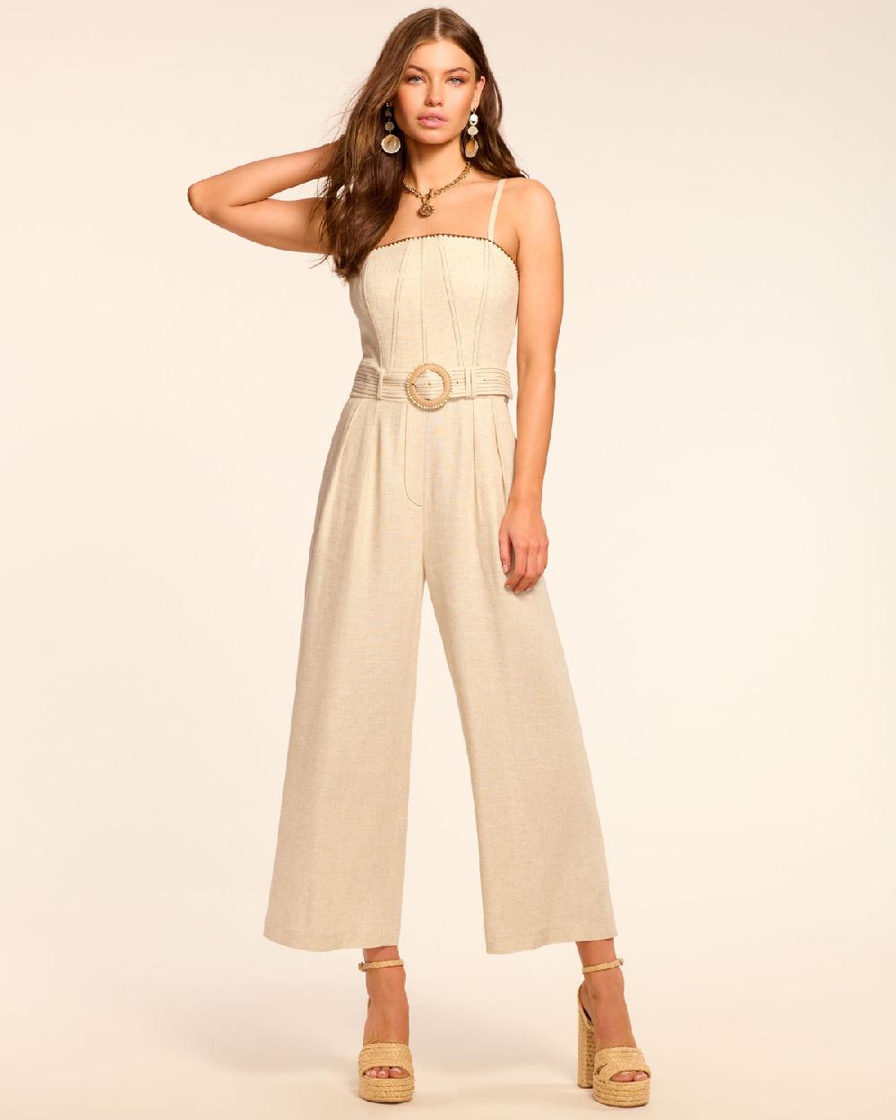 ramy brook Nadia Linen Cropped Jumpsuit