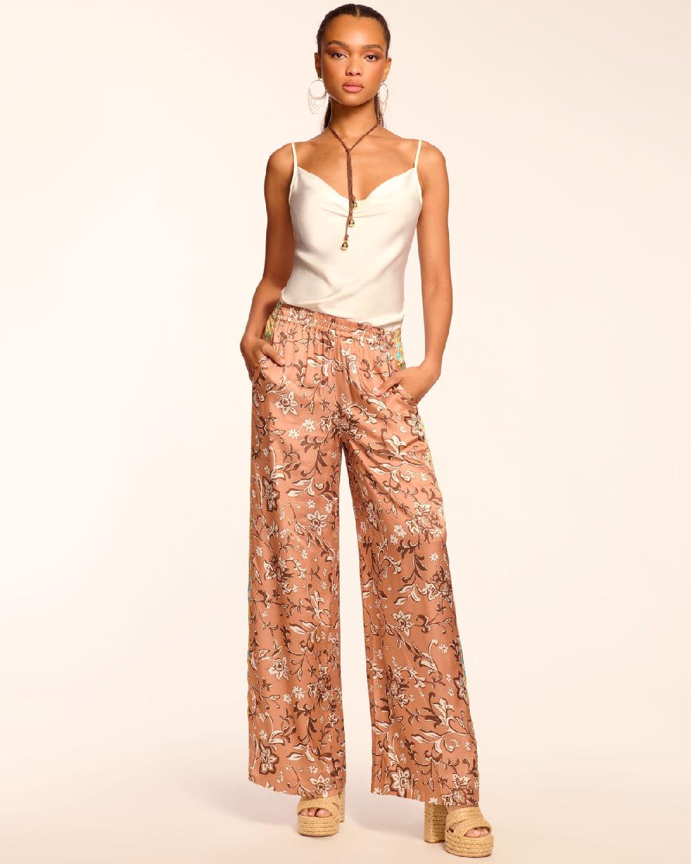 Ramy Brook Patricia Smocked Wide Leg Pant