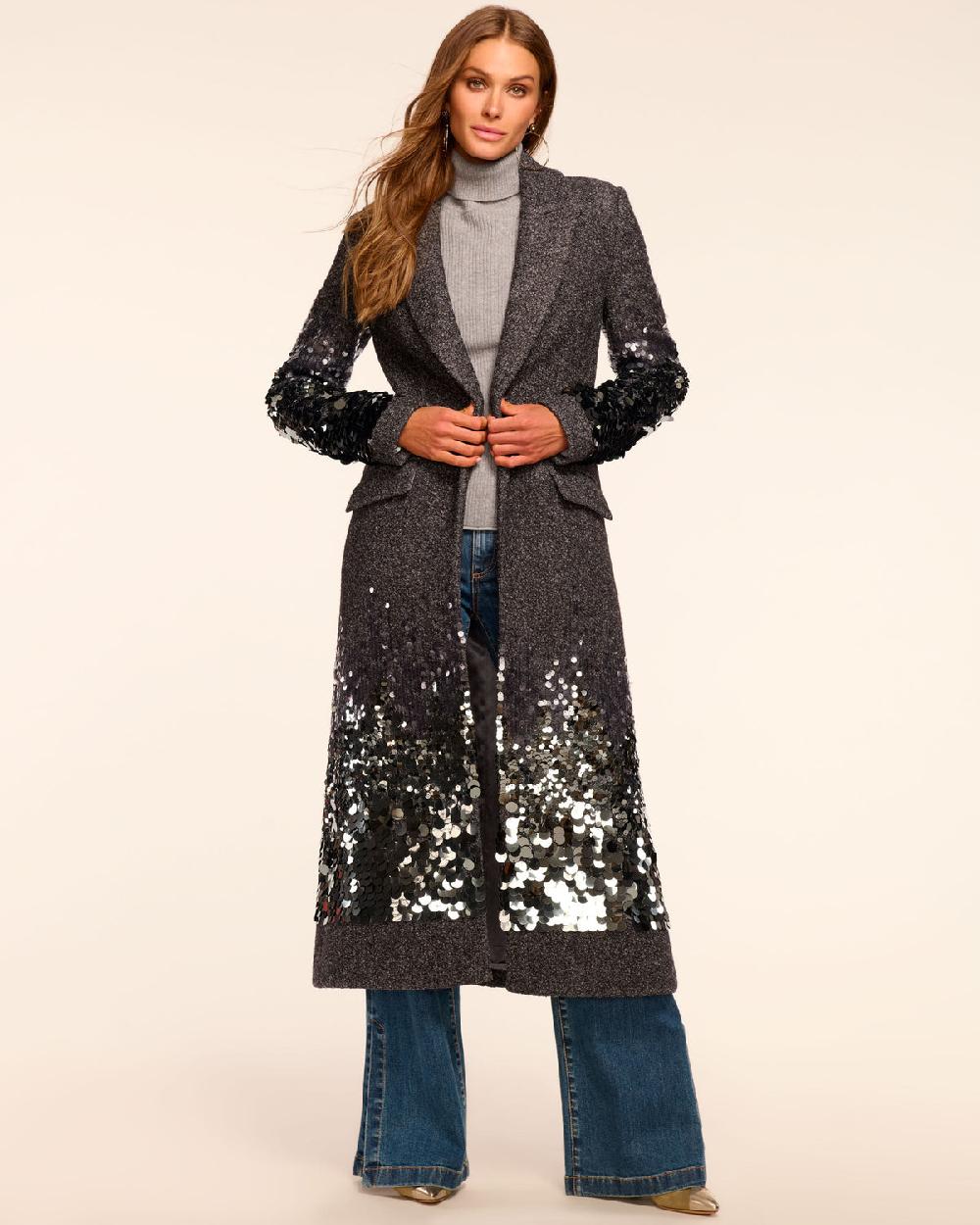 Ramy Brook Paul Wool Blend Embellished Coat