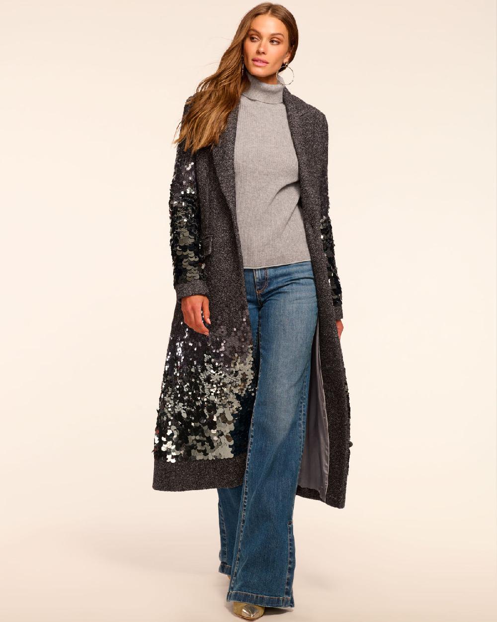 Ramy Brook Paul Wool Blend Embellished Coat