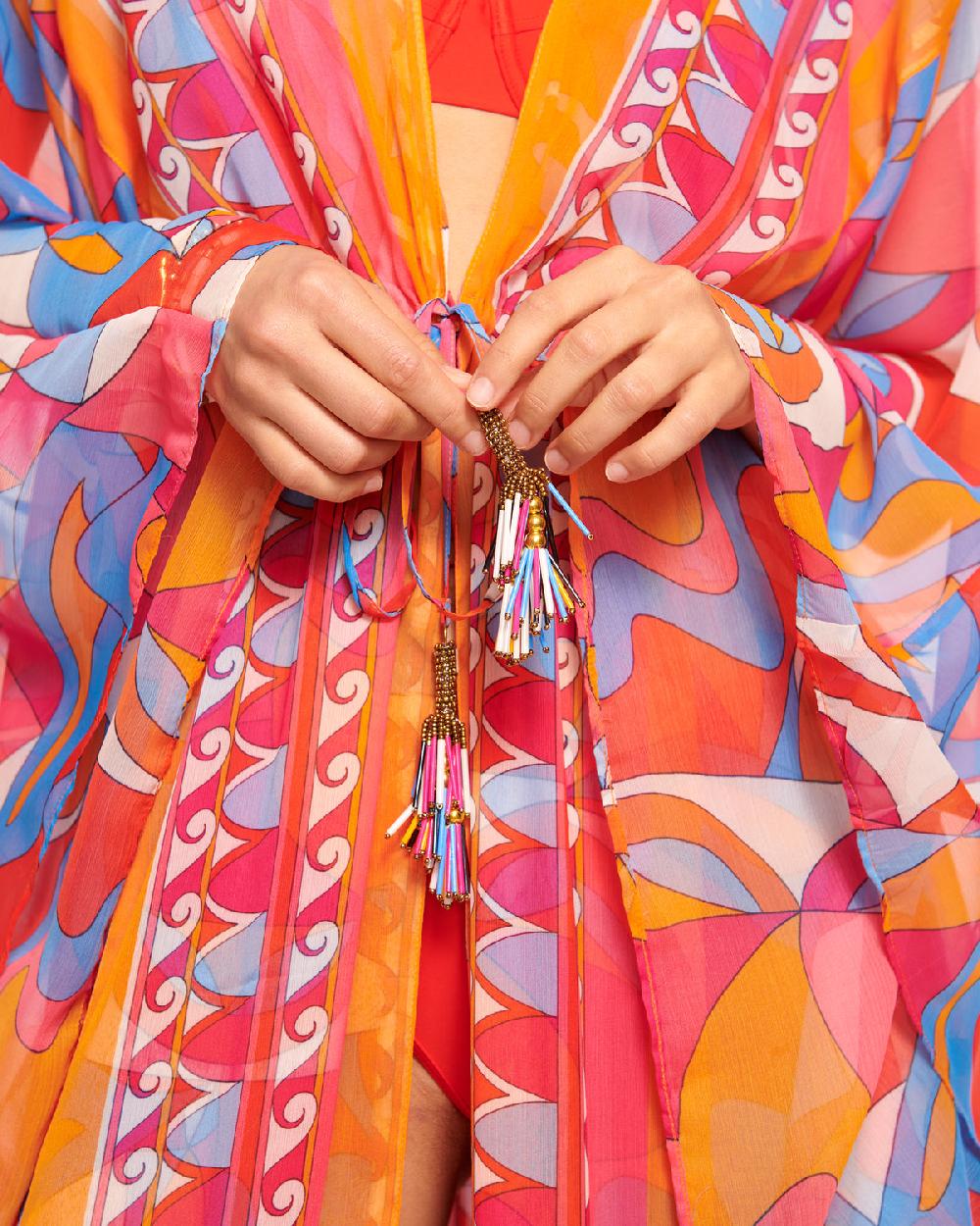 Ramy Brook Phebe Long Sleeve Coverup Maxi Dress