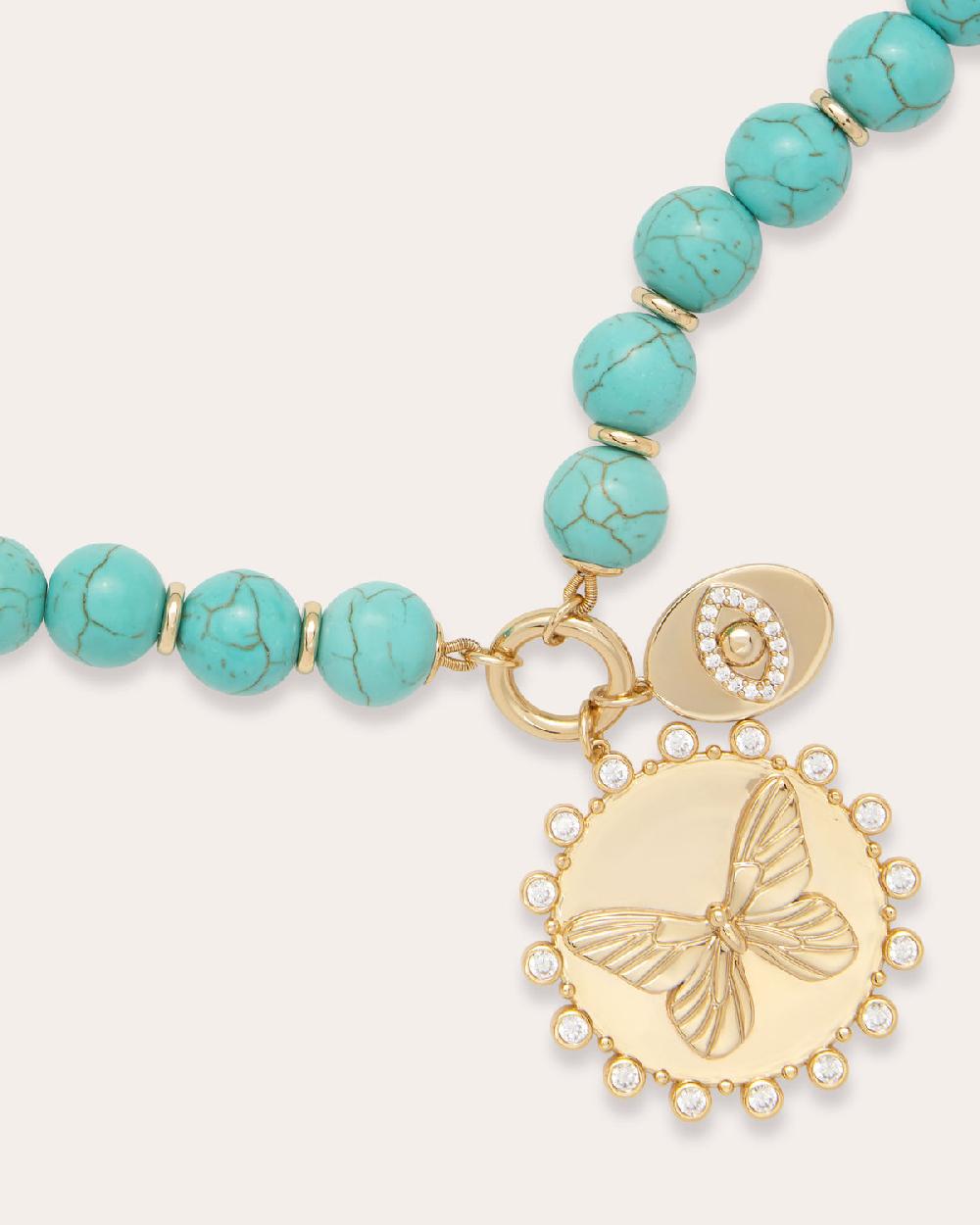 Ramy Brook Reva Butterfly Charm Beaded Necklace