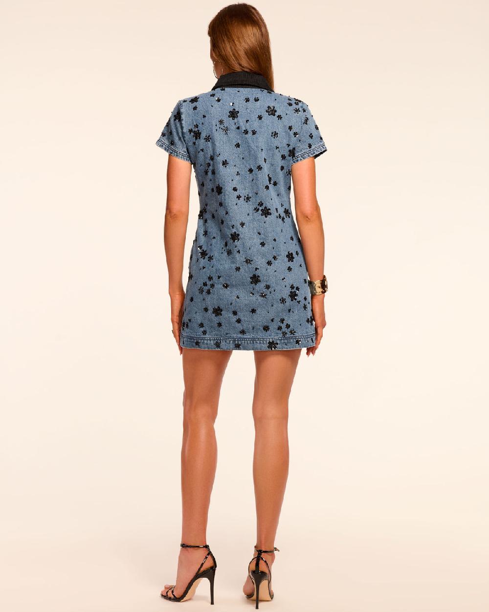 Ramy Brook Rita Embellished Denim Mini Dress