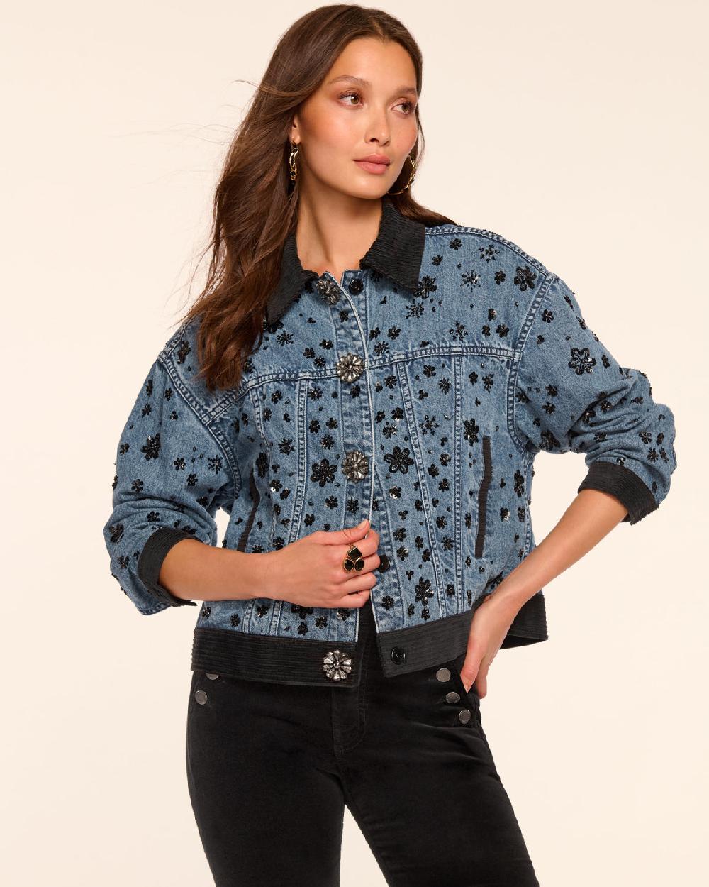 Ramy Brook Robin Embellished Jean Jacket