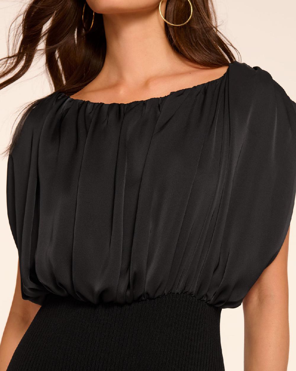 Ramy Brook Rochelle Combo Knit Midi Dress