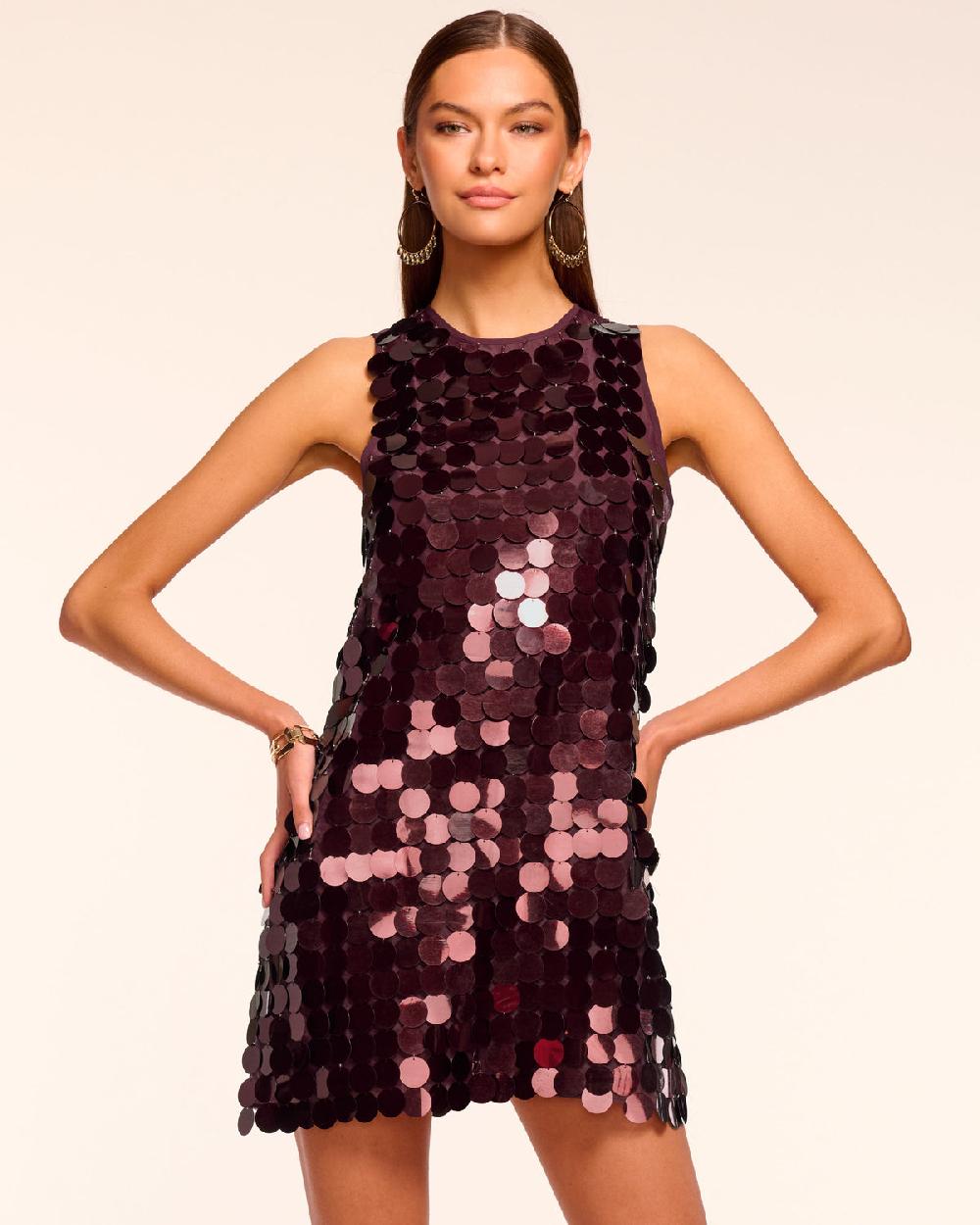 ramy brook Roxana Paillette Shift Mini Dress