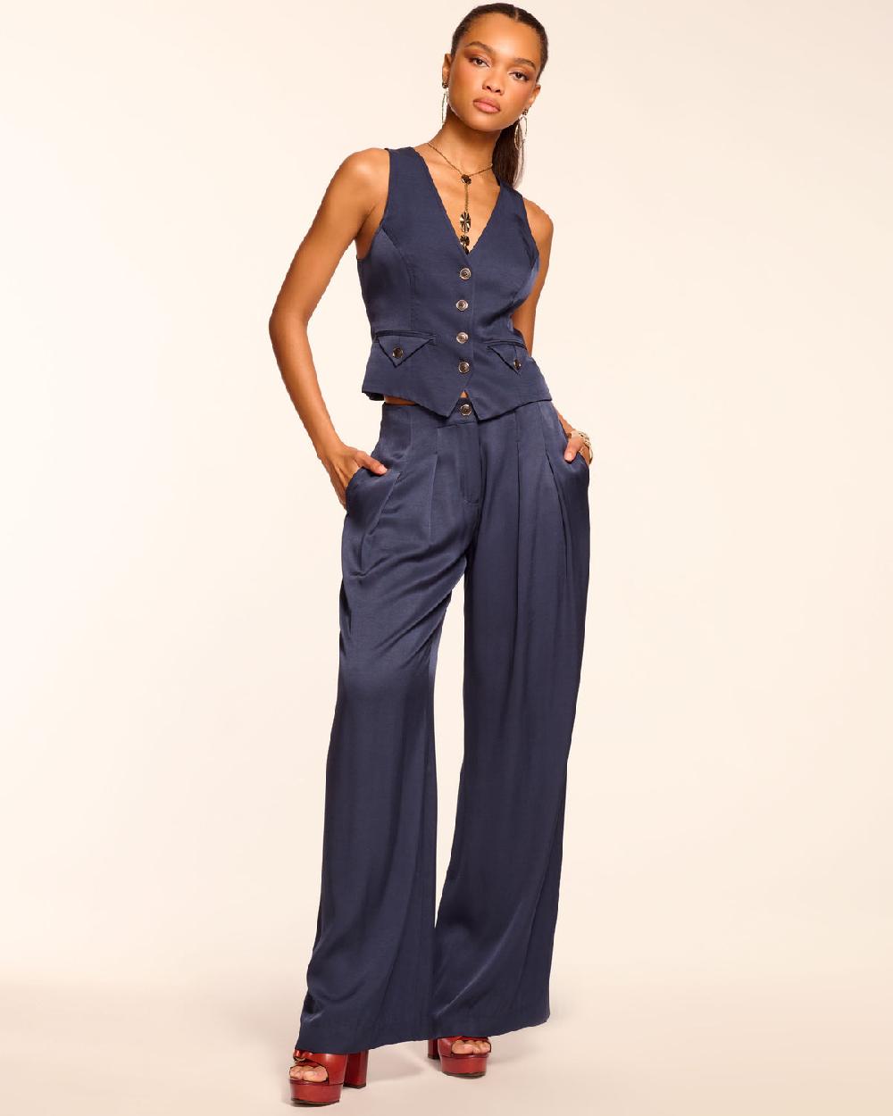 Ramy Brook Russell Pleated Wide Leg Pant
