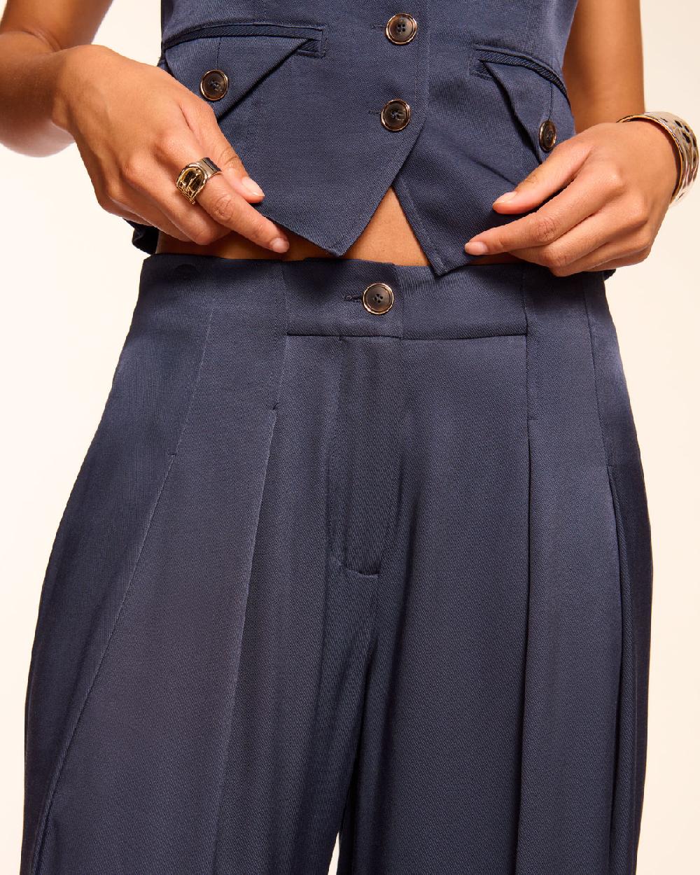 Ramy Brook Russell Pleated Wide Leg Pant