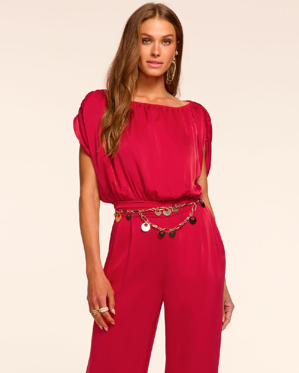Ramy Brook Sabrina Ruched Wide Leg Jumpsuit